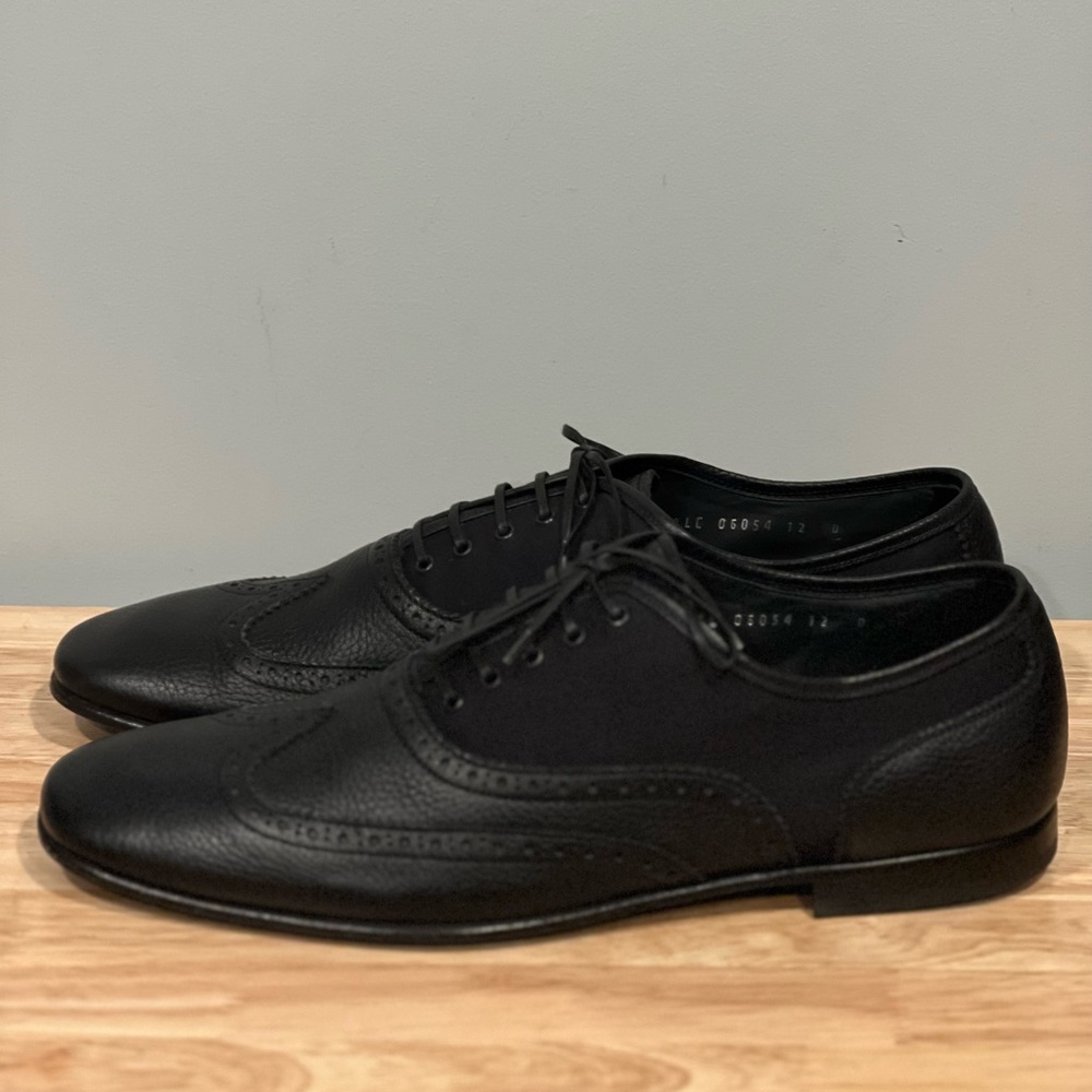 Size 12 D Salvatore Ferragamo wing tip genuine leather